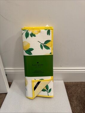 Kate spade lemon print reversible drying mats set of 2 16” x 22” NWT